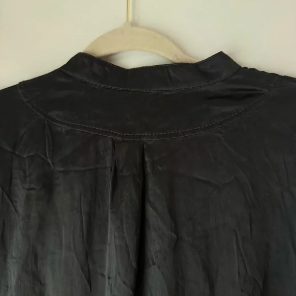 VTG | BANANA REPUBLIC SILK GIRLY COQUETTE UTILITY SHIRT DRESS TUNIC QUIET LUXURY - Picture 7 of 12